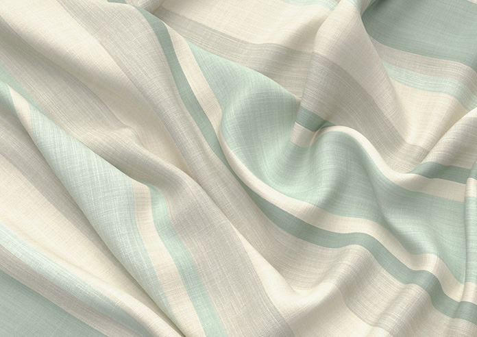 Laura Ashley Awning Stripe, Smoke Green - Made to Measure Curtains - Image 4